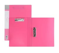 PATIKIL Reliure, 2 pcs Plastique Double Fort Agrafe Serrer Liant Sans Anneaux Feuille Classeur Classeur Protège pour A4 Taille Papier Bureau, Rose Rouge