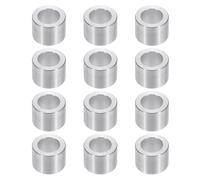 PATIKIL Rondelles en Aluminium M10, 12pcs Entretoise Métallique à Vis Ronde, Rondelle Plate pour Vis Tige Écrous Boulons, Bague d'Écartement en Métal 10.2mm ID x 16mm OD x 12mm Hauteur