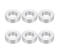 PATIKIL Rondelles en Aluminium M10, 6pcs Entretoise Métallique à Vis Ronde, Rondelle Plate pour Vis Tige Écrous Boulons, Bague d'Écartement en Métal 10.5mm ID x 20mm OD x 8mm Hauteur