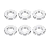 PATIKIL Rondelles en Aluminium M10, 6pcs Entretoise Métallique à Vis Ronde, Rondelle Plate pour Vis Tige Écrous Boulons, Bague d'Écartement en Métal 10.5mm ID x 20mm OD x 4mm Hauteur