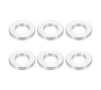 PATIKIL Rondelles en Aluminium M10, 6pcs Entretoise Métallique à Vis Ronde, Rondelle Plate pour Vis Tige Écrous Boulons, Bague d'Écartement en Métal 10.5mm ID x 20mm OD x 3mm Hauteur