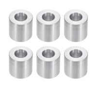PATIKIL Rondelles en Aluminium M10, 6pcs Entretoise Métallique à Vis Ronde, Rondelle Plate pour Vis Tige Écrous Boulons, Bague d'Écartement en Métal 10.5mm ID x 20mm OD x 20mm Hauteur