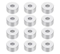 PATIKIL Rondelles en Aluminium M6, 12pcs Entretoise Métallique à Vis Ronde, Rondelle Plate pour Vis Tige Écrous Boulons, Bague d'Écartement en Métal 6.5mm ID x 20mm OD x 9mm Hauteur
