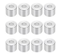 PATIKIL Rondelles en Aluminium M6, 12pcs Entretoise Métallique à Vis Ronde, Rondelle Plate pour Vis Tige Écrous Boulons, Bague d'Écartement en Métal 6.2mm ID x 15mm OD x 12mm Hauteur