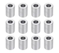 PATIKIL Rondelles en Aluminium M6, 12pcs Entretoise Métallique à Vis Ronde, Rondelle Plate pour Vis Tige Écrous Boulons, Bague d'Écartement en Métal 6.2mm ID x 12mm OD x 16mm Hauteur