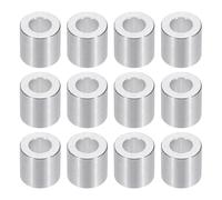 PATIKIL Rondelles en Aluminium M6, 12pcs Entretoise Métallique à Vis Ronde, Rondelle Plate pour Vis Tige Écrous Boulons, Bague d'Écartement en Métal 6.2mm ID x 12mm OD x 12mm Hauteur