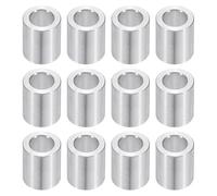 PATIKIL Rondelles en Aluminium M6, 12pcs Entretoise Métallique à Vis Ronde, Rondelle Plate pour Vis Tige Écrous Boulons, Bague d'Écartement en Métal 6.2mm ID x 10mm OD x 12mm Hauteur