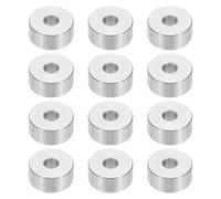 PATIKIL Rondelles en Aluminium M6, 12pcs Entretoise Métallique à Vis Ronde, Rondelle Plate pour Vis Tige Écrous Boulons, Bague d'Écartement en Métal 6.5mm ID x 20mm OD x 10mm Hauteur