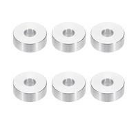 PATIKIL Rondelles en Aluminium M6, 6pcs Entretoise Métallique à Vis Ronde, Rondelle Plate pour Vis Tige Écrous Boulons, Bague d'Écartement en Métal 6.5mm ID x 20mm OD x 7mm Hauteur