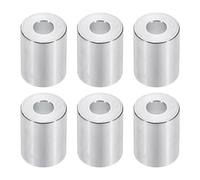 PATIKIL Rondelles en Aluminium M6, 6pcs Entretoise Métallique à Vis Ronde, Rondelle Plate pour Vis Tige Écrous Boulons, Bague d'Écartement en Métal 6.2mm ID x 15mm OD x 20mm Hauteur