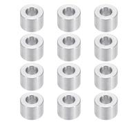 PATIKIL Rondelles en Aluminium M8, 12pcs Entretoise Métallique à Vis Ronde, Rondelle Plate pour Vis Tige Écrous Boulons, Bague d'Écartement en Métal 8.2mm ID x 16mm OD x 12mm Hauteur