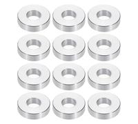 PATIKIL Rondelles en Aluminium M8, 12pcs Entretoise Métallique à Vis Ronde, Rondelle Plate pour Vis Tige Écrous Boulons, Bague d'Écartement en Métal 8.5mm ID x 20mm OD x 5mm Hauteur