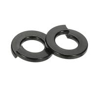 PATIKIL Rondelles frein 1/4, 25pcs rondelles frein fendues 304 acier inoxydable rondelle frein revêtement zinc noir pour vis boulons écrous, 1/4in x 12mm x 1.7mm