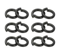 PATIKIL Rondelles Frein M6, 124pcs Rondelles Frein Fendues 304 Acier Inoxydable Revêtement Zinc Noir pour Vis Boulons Écrous, 6mm x 9mm x 2mm
