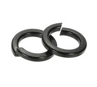 PATIKIL Rondelles Grower M10, 25pcs Rondelles Grower Fendues 304 Acier Inoxydable Revêtement Zinc Noir pour Vis Boulons Écrous, 10mm x 15mm x 2.5mm