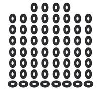 PATIKIL Rondelles plates en nylon M10, 120 pièces 10mm ID 25mm OD 2mm d'épaisseur Rondelles plates d'étanchéité en plastique Joint d'étanchéité de remplacement pour fixation de tuyau, noir