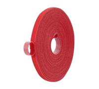 PATIKIL Ruban adhésif crochet et boucle 0,4 pouce x 33 pieds, bandes en nylon double face attaches câble réutilisables en rouleau ruban gestion cordon polyvalent pour maison bureau rouge
