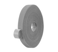 PATIKIL Ruban adhésif crochet et boucle 0,6 pouce x 33 pieds, bandes en nylon double face, attaches réutilisables en rouleau, ruban gestion câble polyvalent pour maison et bureau, gris