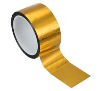 PATIKIL Ruban Adhésif En Film Polyester Métallisé 50mm x 50 Mètres, Ruban Décoratif Métallisé Doré Brillant Ruban Adhésif Miroir Pour Détails Mur Accentué Arts Graphiques Bateau Murs