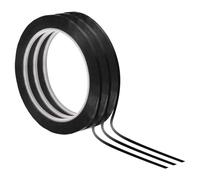 PATIKIL Ruban de tableau blanc 2mm X 66m, 3 Pack Ruban fin effaçable à sec pour marquage de graphiques DIY Art, Noir