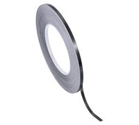 PATIKIL Ruban en film polyester métallisé 5 mm x 50 mètres, ruban décoratif métallisé noir brillant ruban adhésif miroir pour accentuer les murs, les arts graphiques, les bateaux, les murs