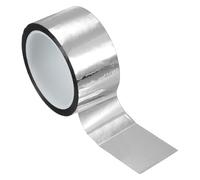 PATIKIL Ruban en film polyester métallisé 50mm x 50 mètres, ruban décoratif métallisé argenté brillant ruban adhésif miroir pour détails mur d'accent arts graphiques garniture bateau murs