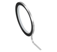 PATIKIL Ruban en film polyester métallisé 5mm x 50 mètres, ruban décoratif métallisé argent mat adhésif ruban miroir pour détails accent mur arts graphiques moulure bateau murs