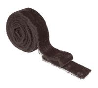PATIKIL Ruban En Velours, 1 Inch x 6 Yard Large Bord Effiloché Artisanal Épais Frange Ruban Large Ruban En Tissu Pour Emballage Cadeau Bouquet Mariage Décoration Noël, Café Foncé