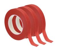 PATIKIL Ruban Floral 1/2" x 30 Yards, Lot de 3 Rubans Adhésifs pour Envelopper les Tiges de Bouquets, Rouge
