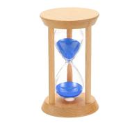 PATIKIL Sablier de 20 minutes, 1 montre de sable en bois haute en verre pour salon, maison, bureau, restaurant, décoration, bleu