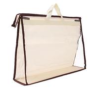 PATIKIL Sac Main Poussière Sacs XXL Dimension PVC Antipoussière Beige | Transparent Pochette Stockage Organisation, Sac Main Couverture Transparent Pochette Protection