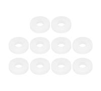PATIKIL Silicone Caoutchouc Plat Rondelle, 10 pcs 0,98" OD x 0,39" ID x 0,2" Épaisseur Étanchéité O Bague Eau Tuyau Joint Assortiment Trousse Chaleur Résistant Rondelle, Blanc
