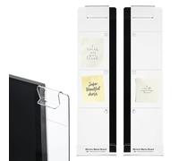 PATIKIL Tableau De Notes Pour Moniteur Transparent Noir Gauche Et Droite Avec Porte-Téléphone Accessoire Auto-Adhésif Pour Ordinateur Bureau Domicile 4 Pièces