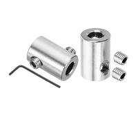 PATIKIL Trou Fil Corde Agrafes Ensemble 6mm 2 pcs avec M5 Hexagone Vis ouble Trous Serrure Câble Pinces Agrafe, 304 Inox Acier pour Câble Raccords, Argent