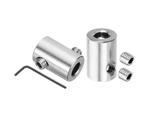 PATIKIL Trou Fil Corde Agrafes Ensemble 6mm 2 pcs avec M5 Hexagone Vis ouble Trous Serrure Câble Pinces Agrafe, 304 Inox Acier pour Câble Raccords, Argent