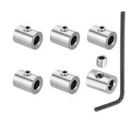 PATIKIL Trou Fil Corde Agrafes Ensemble 6mm 6 pcs avec M5 Hexagone Vis cier inoxydable 304 Simple Trous Verrouillage Câble Pinces Agrafe pour Câble Raccords, Argent