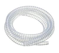 PATIKIL Tuyau Renforcé À Armature Métallique 5/8" / 16mm ID 2 Mètres, PVC Vinyle Haute Pression Résistant Aux Produits Chimiques Avec Spirale En Acier Pour Eau Carburant, Transparent