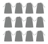 PATIKIL Velvet Gift Bags, 12 Pack 4 x 6 inch Velvet Drawstring Bag Jewelry Pouch Gift Packaging Bag pour Wedding Favor Party Birthday Festivals Grey