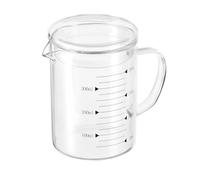 PATIKIL Verre Doseur de 350 ml, Gradué en Verre Borosilicate 3.3 avec Échelle Imprimée en Noir, Tasse à Mesurer Liquide avec Couvercle en Verre Et Bec en Forme de V Pour la Cuisine