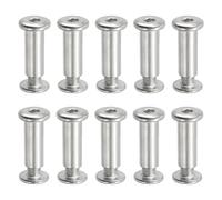 PATIKIL Vis Chicago Hexagonales, 20 Ensembles Vis de Fixation M6 x 20 mm Écrous de Boulon à Tête Hexagonale pour Scrapbooking, Ceinture, Album Photo, Réparation de Meubles, Argenté