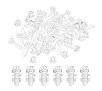 PATIKIL Vis et Écrous M4x14mm Écrous Hexagonaux en Acrylique Transparent, 50 Ensembles Plastique PC Boulons à Tête Ronde Phillips pour Accessoires de Machine, Transparent