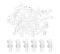 PATIKIL Vis et Écrous M5x20mm Écrous Hexagonaux en Acrylique Transparent, 30 Ensembles Plastique PC Boulons à Tête Ronde Phillips pour Accessoires de Machine, Transparent