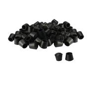 Patin 16mm Dia intérieur Caoutchouc Embout conique Table Chaise Protecteur plancher Glisseurs Pied de meuble Noir .