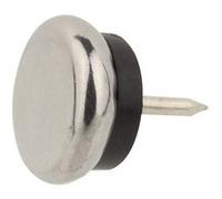 Patin amortisseur à clouer 18mm acier nickelé - CIVIC INDUSTRIE - 19614218 Noir G