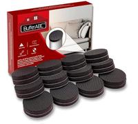 Patin Antiderapant Tampon Caoutchouc Meuble, 24pcs 50mm Premium Patins Antidérapants Adhesif Sol pour la Fixation en Place des Mobiliers, pour Protéger Votre Plancher (Rond