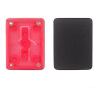 Patin de ponçage 75 x 100 mm - Pièce de rechange pour polisseuse 2430 - Velours rouge pour surface avec port d'échappement pour enlever la rouille (A)