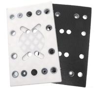 Patin de ponçage carré à 12 trous 80 x 130 mm avec fixation à 4 broches, plateau arrière en nylon PU pour ponceuse électrique dans les espaces confinés