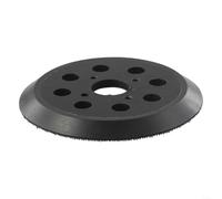 Patin de ponçage de 125 mm pour ponceuse excentrique RS290 RS241 RS28 aléatoire pour ponceuse orbitale, plaque de support noire de 125 mm avec 8 trous et base en caoutchouc dur pour des tâches de