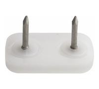 Patin deux pointes blanc-30x18 mm-100 pièces BRICOZOR