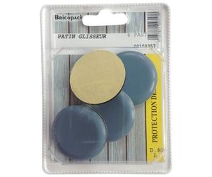 Patin glisseur - bleu - 40mm - sachet de 4